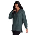 thumbnail image 2 of RBX Active Women's V-Neck French Terry Hoodie Tunic Sweatshirt, 2 of 5