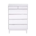 thumbnail image 2 of Pemberly Row 30" Solid Wood 6-Drawer Chest with Gallery - White, 2 of 5