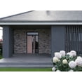 thumbnail image 3 of Front Exterior Prehung Steel Door / Ronex 1033 Teak / Side and Top Exterior Window Sidelite / Entry Metal Modern Painted W36+16" x H80+16" Left hand Inswing, 3 of 6