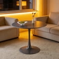 thumbnail image 3 of Mintazer 42.1" Large Round Dining Table Top Tulip Table for 4-6 People, Mid-Century MDF Kitchen Table for Dining Room, Gray, 3 of 8