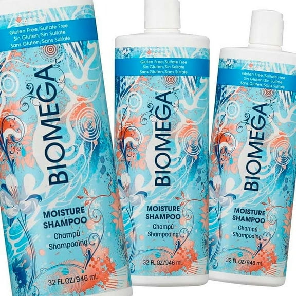 Aquage Biomega Moisture Shampoo Sulfate Free 32 oz - Pack of 3