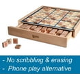 thumbnail image 4 of BOHS Wooden Sudoku Board Game with Drawer - with 100 Puzzles Sudoku Book for Adults - Brain Teaser Desktop Toys, 4 of 8