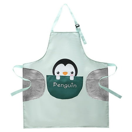 

Waterproof Apron Adjustable Apron Kitchen Apron Cartoon Large Pocket Apron