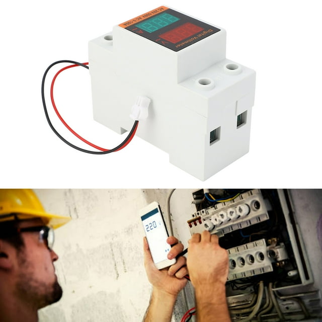 AC Current Voltage Meter, Impact Resistance Voltmeter Ammeter AC20-500V 0-100A LED Display for Industrial Commercial Residential Electrical Systems