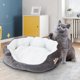 thumbnail image 1 of Cojín para dormir de felpa para todas las estaciones, cama suave y rellena para perros y gatos, lavable para perros y gatos, 1 of 5