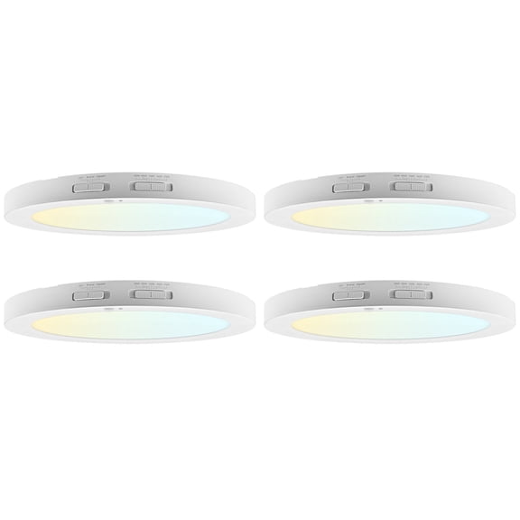 LUXRITE 12 In. LED Flush Mount Light   PIR Motion Sensor, 23W, 2000LM, 5CCT Dimmable CRI90 Title 24 Compliant ETL 4 Pack