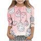 thumbnail image 5 of Camiseta de Cuello Redondo Impresa de Manga Superior de 3/4 para Niños de Moda Y Casual para Uso Diario, Fiestas, Vacaciones, Fotografía, 5 of 7