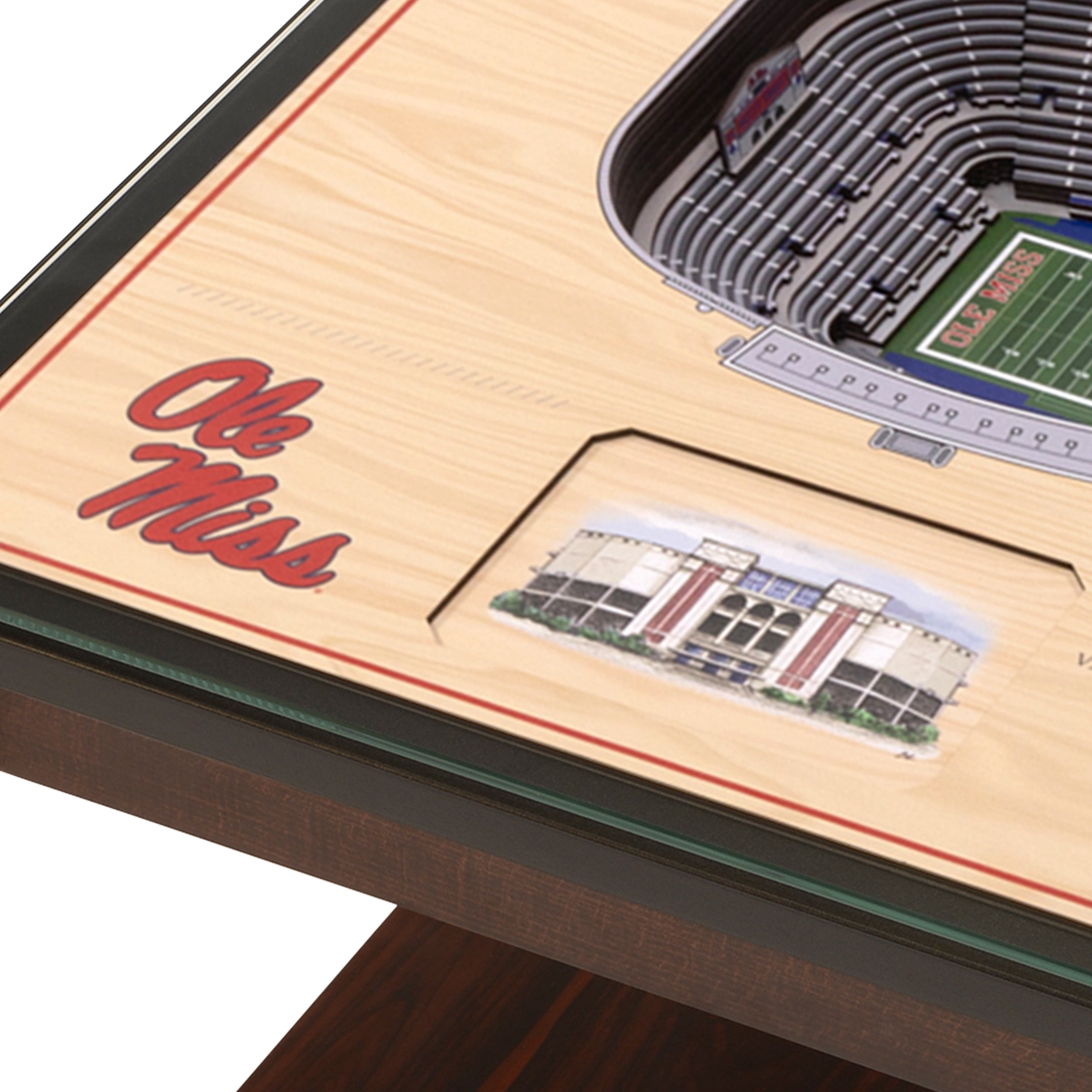 Mississippi Rebels 25-Layer StadiumViews Lighted End Table
