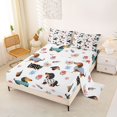 thumbnail image 2 of Homewish Cartoon Dachshund Dog Queen Sheets,Cute Flowers Queen Sheet Sets,White,4-Piece,1 Flat Sheet, 1 Fitted Sheet and 2 Pillowcases, 2 of 6