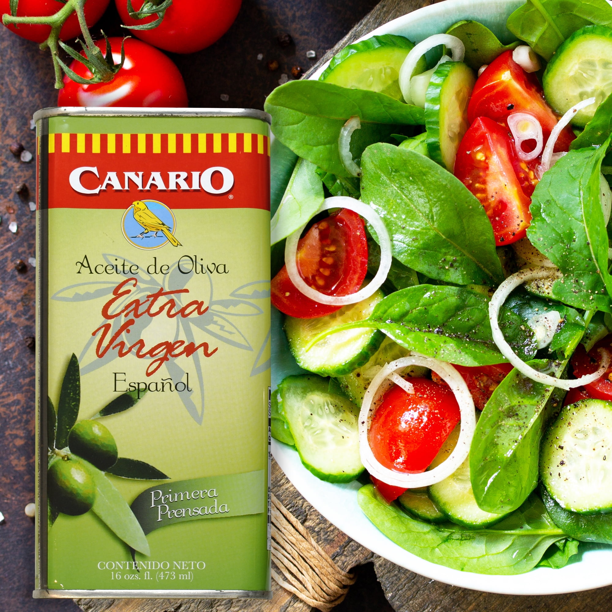 Canario Spanish Extra Virgin Olive Oil – First Cold Pressed – 16 oz. (473 ml)