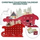 thumbnail image 3 of 24 Day Red Sled Shape Christmas Countdown Calendar Stylish Desktop Crafts Decor for Home Bedroom, 3 of 5
