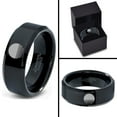 thumbnail image 4 of Tungsten Sunset Ocean Horizon View Band Ring 8mm Men Women Comfort Fit Black Beveled Edge Polished, 4 of 4