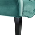 thumbnail image 6 of Modern Contemporary Urban Design Living Room Lounge Club Lobby Tufted Accent Chair Bench, Velvet Fabric, Aqua Blue, 6 of 7