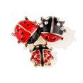 thumbnail image 1 of Moda dibujos animados Simple esmalte tres mariquitas broche mujeres ropa broche accesorio JAMW Sencillez, 1 of 5