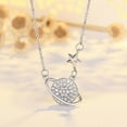 thumbnail image 4 of Momihoom Heart & Pear Dancing Gemstone Necklace for Women Sterling Silver & Pure Brilliance Zirconia, 4 of 4
