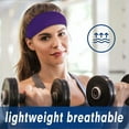 thumbnail image 3 of BKQCNKM Headbands for Women Headband for Washing Face Sport Headbands for Women Men Elastic Soft Fabric Non Slip Hair Bands Hair Warp for Daily Workout Yoga Headbands, Purple One Size, 3 of 3