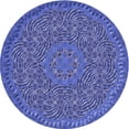 thumbnail image 1 of Ahgly Company Machine Washable Indoor Square Transitional Sky Blue Area Rugs, 3' Square, 1 of 7