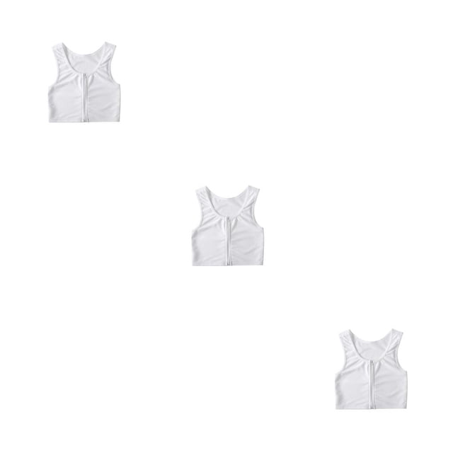 Tank Top Chaleco Binder Qarigey Ropa Interior Reforzado Corto Mujer Blanco L