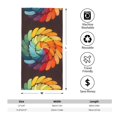thumbnail image 2 of Polyester Long Towel Multi-Size Water Absorption Good Bright Fluffy Soft For Bathroom Swimming Pool Beach Outdoor Travel Brown Tie-Dye Background Rainbow Colors (4), 2 of 8