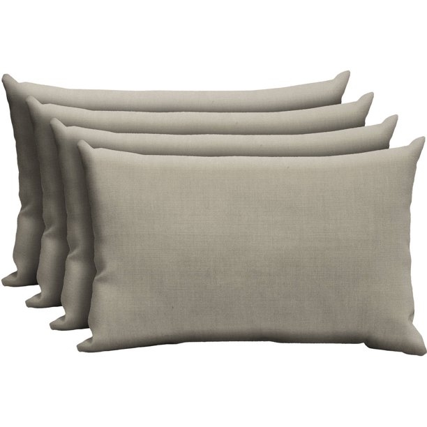 Better Homes and Gardens Outdoor Patio Lumbar Toss Pillow, Set of 4