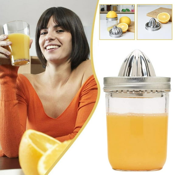 QHUDLV Citrus Lemon Orange Grapefruit Juicer Manual Squeezer 304 Stainless Steel Robust Hand Juicer Reamer Rotation Press Fruit Hand Squeezer Kitchen Tool, Dishwasher Safe, Easy to Clean, Heavy Duty