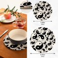 thumbnail image 3 of SKYSONIC Yin Yang Symbols Pot Holders Trivets, 2 Pcs Heat Resistant Trivets,Black and White Cotton Thread Weave Mats for Hot Pads Pans Pot Bowl Teapot for Kitchen Decor, 3 of 7
