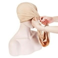 thumbnail image 2 of Gorros De Verano Para Mujer Sombreros Algodón Musulmán Islam Turban Cap Pre-Tie Sleeping Headwrap Con Perla sonducket AP007463-01, 2 of 6