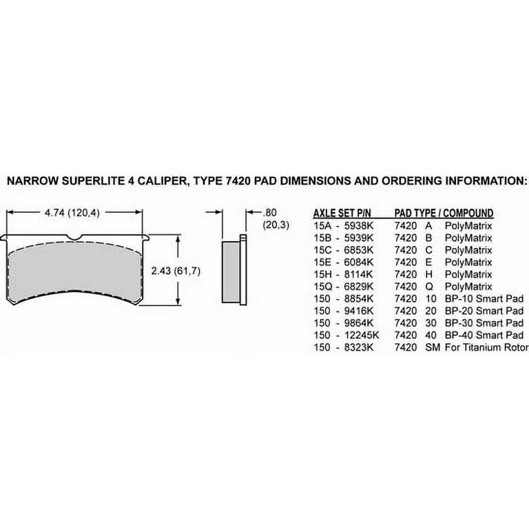Wilwood Forged S/L Caliper 1.75/.810 Wilwood Forged S/L Caliper 1.75/.810