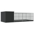 thumbnail image 3 of vidaXL Aviary with Extension Silver 704x303x216 cm Steel, 3 of 5