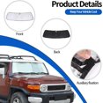 thumbnail image 3 of Windshield Sunshade Compatible with Toyota FJ Cruiser 2007-2021, Folding Car Sun Shade for Front Window 1PCS, 3 of 7