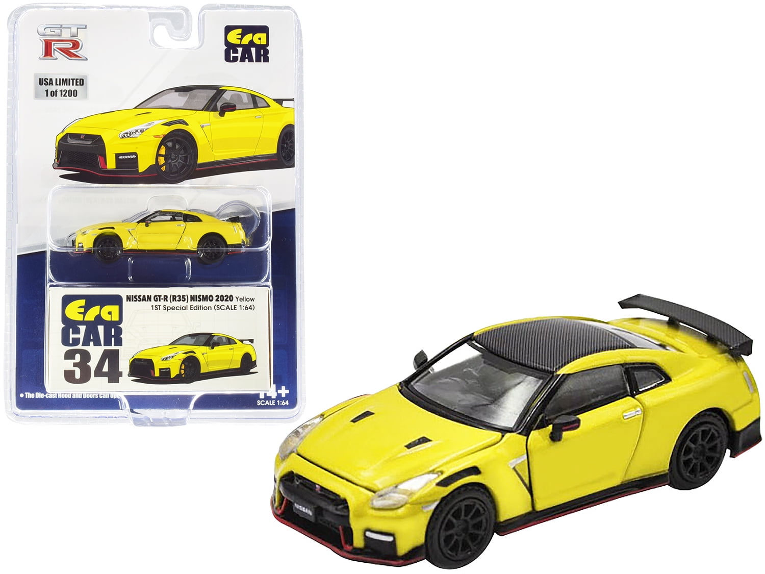 Era Car 2020 Nissan GT-R (R35) Nismo RHD, Black - 1/64 Scale