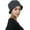 Grey, variant on Fleece Flower Cloche Hat for Women Cancer Headwear Chemo Ladies Head Coverings