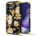 thumbnail image 2 of FKBRCL4U Compatible with Samsung Galaxy S24 Ultra Case, Blooming Rose Golden Flower Luxury Golden Decoration for Girl Women Soft TPU Shockproof Protective Hard PC Back, 2 of 7