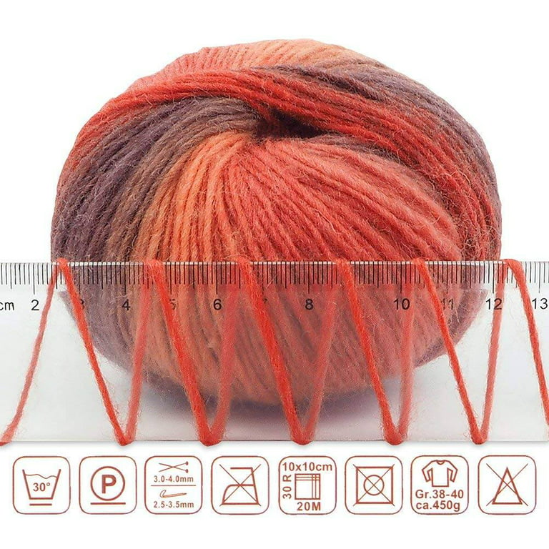 Rainbow Soft Yarn 100% Wool Gradient Multi Color Yarn for