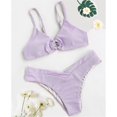 thumbnail image 2 of Girls Split Swimsuit Solid Color Baby Bikini Summer Sports Swimsuit Suit Adjustable Shoulder Straps(Color:Purple,Size:12), 2 of 7