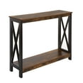 thumbnail image 3 of Covenience Concepts Oxford Console Table with Shelf, Barnwood/Black, 3 of 3