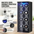 thumbnail image 5 of VEVOR Watch Winder, Watch Winder for 8 Men's and Women's Automatic Watches, with 8 Super Quiet Japanese Mabuchi Motors, Blue LED Light and Adapter, High-Density Board Shell and Black PU, 5 of 9