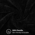 thumbnail image 4 of COOKCOK Chenille Throw Pillow Covers 18 x 18 Inch Set of 2, Soft Solid Dyed Decorative Accent Pillow Cases for Couch Sofa Bed Living Room, Black, 4 of 6