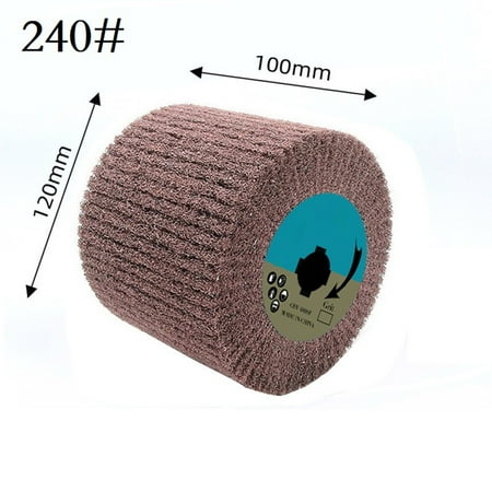 

CPAN 120x100mm Non-Woven Nylon Flap Brush Satin Drawing Polishing Wheel Debur Drum