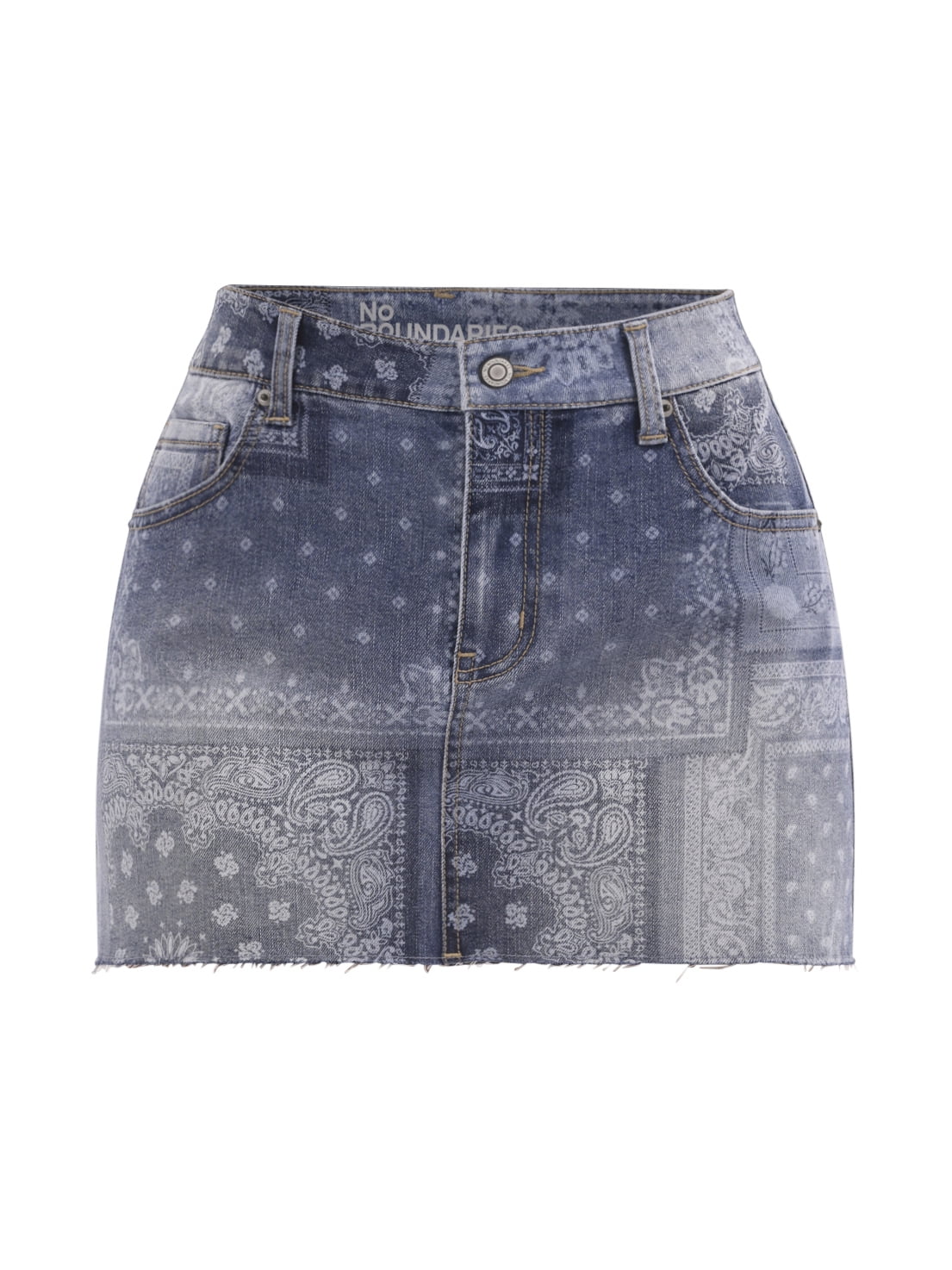 No Boundaries Denim Mini Skirt, Women's