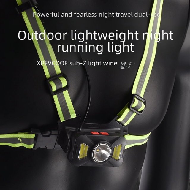 Luces LED de advertencia de seguridad para correr al aire libre, luces de pecho, luces de montañismo, deportes, carga, impermeables