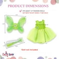 thumbnail image 6 of Emily Rose 14.5 Inch Doll Clothes 3 Piece Magical Tinker Bell Fairy Princess 14" Doll Costume with Removable Wings, and Magic Wand, 6 of 9