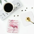 thumbnail image 5 of Bingfone Vintage Flamingo Leather Drinks Coasters With Set Of 6,Suitable For Home Kitchen,Coffee Cup Coasters Home Gift, 5 of 9
