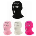 thumbnail image 3 of Gorro de punto de lana de un solo orificio bordado a la moda, orejeras cálidas para montar en toda la cara, gorro para la cabeza con orejeras cálidas, 3 of 5