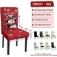 thumbnail image 3 of Christmas Chair Covers Set of 6 Winter Snowman Stretch Parsons Chair Slipcovers Christmas Tree for Xmas Holiday Dining Room Decor Chair Seat Protectors (Red Snowman,6PCS), 3 of 6