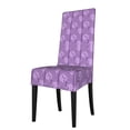 thumbnail image 1 of ZICANCN Purple Floral Stripes Chair Protectors Seat Covers , Dining Chair Slipcovers for Dining Room Hotel Kitchen Lavender, 1 of 8