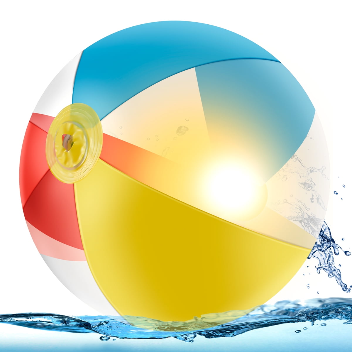 LED Beach Ball Light Glow Pool Toy IP68 Waterproof Inflatable Glowing