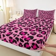 thumbnail image 3 of Homewish Animal Leopard Print 3pcs Twin Sheet Sets for Teens Boys Girls,Geometric Stripes Twin Fitted Sheet,Jungle Wildlife Print Breathable Flat Sheet,Lightweight Room Decor, 3 of 7