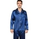thumbnail image 1 of Pijamas Manga Larga Casual Solapa Satén Para Hombre Conjunto, 1 of 7