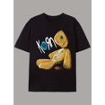 thumbnail image 1 of Men's KORN Graphic Print T-Shirt - Black Distressed Doll Design, Casual Streetwear Style, Short Sleeve Crew Neck Tee for Summer, Casual Sporty Tee, Comfy Tee, 1 of 6
